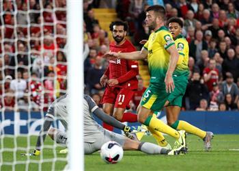 فيديو محمد صلاح يسجل ويصنع وليفربول يضرب نورويتش سيتي برباعية في افتتاحية البريميرليج