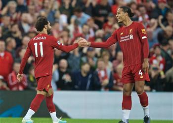 بأسيست محمد صلاح فيديو رأسية فان ديك تتقدم بالهدف الثالث لليفربول أمام نورويتش سيتي
