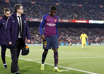 في ضربة جديدة رسميا برشلونة يؤكد غياب ديمبيلي خمسة أسابيع للإصابة