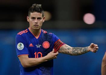 خاميس رودريجيز خارج قائمة كولومبيا لمواجهة البرازيل وفنزويلا