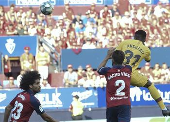 بعد هدفه أمام أوساسونا أنسو فاتي يدخل تاريخ برشلونة ويكسر رقمي بويان وميسي