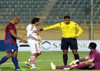 أمين عمر حكم ا لمباراة سموحة وإنبي في الدوري المصري