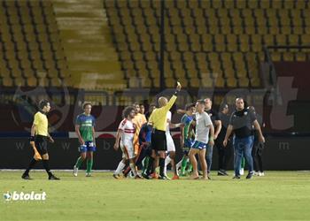 أحمد الشناوي مصر المقاصة يستحق ركلتي جزاء أمام الزمالك