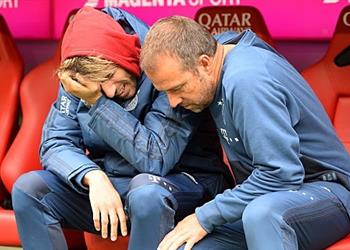 بالصور خافي مارتينيز يبكي خلال مواجهة بايرن ميونخ وهوفنهايم