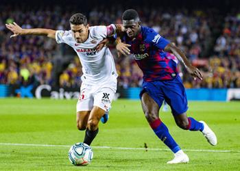 بالفيديو ثنائي برشلونة يتعرض للطرد في دقيقة واحدة أمام إشبيلية