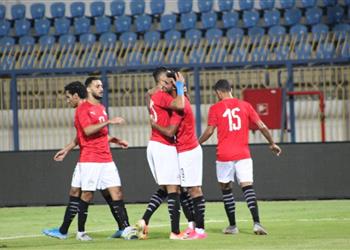 منتخب مصر الأولمبي يخوض مرانه الأخير استعداد ا لجنوب إفريقيا