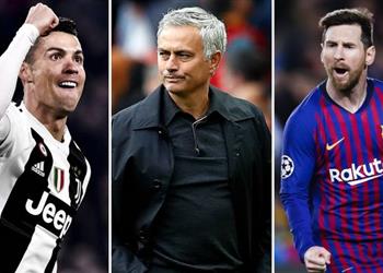 بكلمة واحدة مورينيو يصف كريستيانو رونالدو وميسي ودروجبا وكوستا