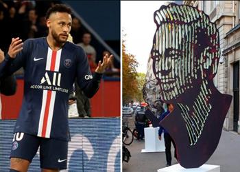 تمثال لنيمار في باريس رغم هجوم جماهير سان جيرمان ضده