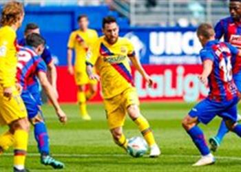 بالفيديو 3 أرقام قياسية في فوز برشلونة على إيبار