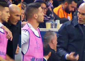 فيديو سوء تفاهم بين زيدان ويوفيتش في مباراة ريال مدريد وجالطة سراي