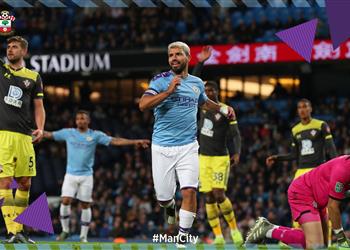 فيديو أجويرو يقود مانشستر سيتي للتأهل إلى ربع نهائي كأس الرابطة على حساب ساوثهامبتون