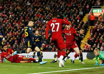 بالفيديو أوريجي يتعادل لليفربول بهدف رابع أمام آرسنال