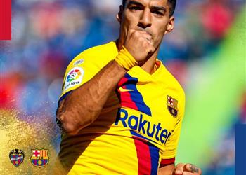 إصابة سواريز في مباراة برشلونة وليفانتي بالدوري الإسباني