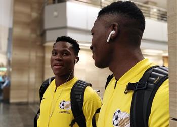 بالصور منتخب جنوب إفريقيا يصل القاهرة استعداد ا لكأس أمم إفريقيا تحت 23 سنة