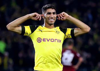 بالفيديو أشرف حكيمي يقلص الفارق لـ دورتموند أمام إنتر ميلان