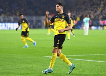بالفيديو أشرف حكيمي يصعق إنتر ميلان بهدف ثالث لـ بوروسيا دورتموند