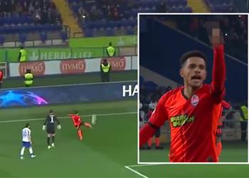 بالفيديو تايسون يوجه إشارة خارجة ويدخل في نوبة بكاء بعد هتافات عنصرية من جماهير دينامو كييف