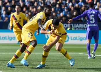 بالفيديو سواريز يسجل التعادل لبرشلونة أمام ليجانيس بالدوري الإسباني