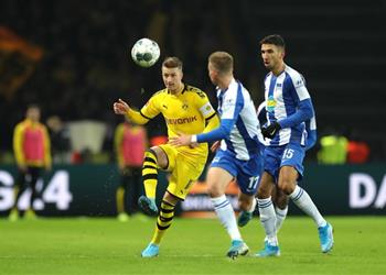 بـ 10 لاعبين سانشو وهازارد يقودان بوروسيا دورتموند للفوز على هيرتا برلين