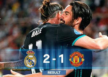 بالفيديو ريال مدريد يتوج بطلا لكأس السوبر الأوروبي بثنائية فى شباك اليونايتد