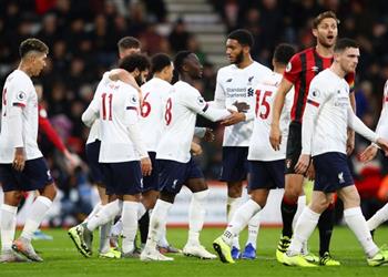 بالفيديو بكعب رائع محمد صلاح يصنع هدف ليفربول الثاني أمام بورنموث