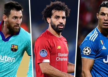 محمد صلاح يتفوق على رونالدو في قائمة أفضل لاعبي أوروبا وميسي يتصدر