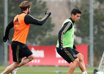 خاميس رودريجيز يعود لتدريبات ريال مدريد استعداد ا لمواجهة أتلتيك بلباو