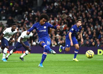 بالفيديو تشيلسي يضرب توتنهام بثنائية ويليان في الدوري الإنجليزي