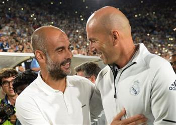 مدير مانشستر سيتي جوارديولا الأفضل في العالم ولكن أرقام زيدان تتحدث عن نفسها