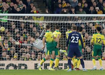 فيديو نورويتش يحرج توتنهام ويفرض التعادل الإيجابي في الدوري الإنجليزي