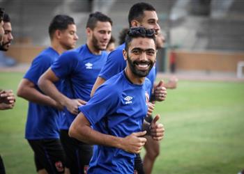 مران الأهلي حسين الشحات يكتفي بالجري وعودة آجاي استعداد ا لإف سي مصر