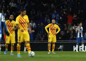 برشلونة يحقق رقم ا سلبي ا غائب ا منذ 12 عام ا بعد التعادل مع إسبانيول