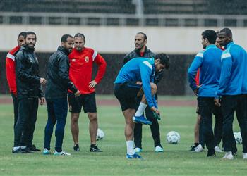 مران الأهلي فقرة خاصة من فايلر على الكرات العرضية وإكرامي يواصل التأهيل
