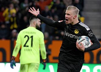 فيديو في المباراة الأولى له هاتريك هالاند البديل يقود دورتموند لقلب الطاولة بخماسية على أوجسبورج