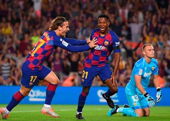 تشكيل برشلونة أمام إيبيزا في كأس إسبانيا جريزمان وفاتي يقودان الهجوم