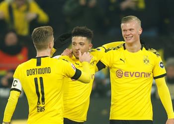 بالفيديو هالاند يتألق ودورتموند يدك شباك كولن بخامسية في الدوري الألماني