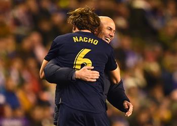 ناتشو ريال مدريد يلعب حتى الموت مع زيدان ولهذا السبب عانقته بعد هدفي أمام بلد الوليد