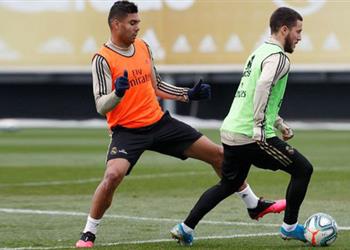 هازارد يعود لتدريبات ريال مدريد الجماعية قبل الديربي أمام أتلتيكو مدريد