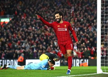 تقييم محمد صلاح بعد مباراة ليفربول وساوثهامبتون وتسجيل هدفين الأفضل في اللقاء