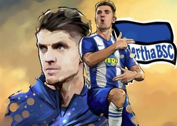 كريستوف بيونتيك يسجل أول أهدافه مع هيرتا برلين بعد الرحيل عن ميلان