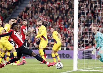 فيديو ويليامز يسجل هدف الفوز في الوقت القاتل لـ أتلتيك بلباو أمام برشلونة في كأس إسبانيا