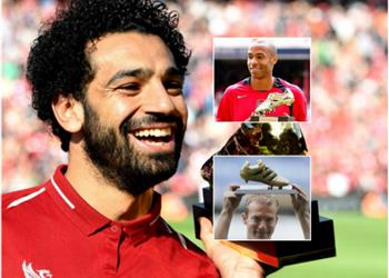 صراع الحذاء الذهبي في الدوري الإنجليزي هل يكرر محمد صلاح إنجاز هنري وشيرر