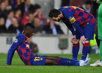 سبورت عثمان ديمبلي يغادر برشلونة إلى فنلندا لإجراء جراحة