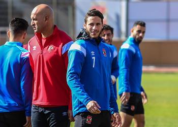 مران الأهلي تدريبات تأهيلية لـ كهربا وغياب رمضان صبحي قبل مباراة الزمالك