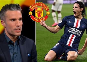 فان بيرسي ينصح مانشستر يونايتد بالتعاقد مع كافاني أضمن لكم 25 هدف ا في الموسم