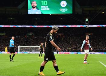 جوارديولا يثير قلق مانشستر سيتي بشأن إصابة أجويرو أمام أستون فيلا