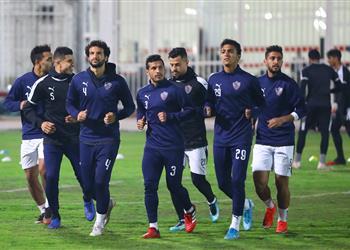 مران الزمالك كارتيرون يجتمع بمعاونيه وتدريبات من لمسة واحدة استعداد ا لـ الترجي