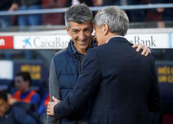 مدرب ريال سوسيداد الهزيمة أمام برشلونة غير عادلة ونستحق التعادل على الأقل