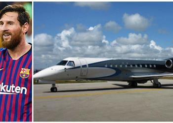 ذا صن طائرة ميسي الخاصة تهبط اضطراري ا في بلجيكا