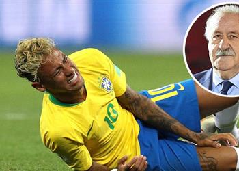 ديل بوسكي نيمار لاعب رائع ولكن غشاش وتصرفاته سيئة